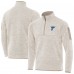 St. Louis Blues Antigua Oatmeal Fortune Quarter-Zip Pullover Jacket