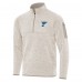 St. Louis Blues Antigua Oatmeal Fortune Quarter-Zip Pullover Jacket