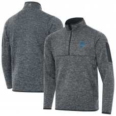 St. Louis Blues Antigua Heather Gray Fortune Quarter-Zip Pullover Jacket