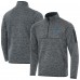 St. Louis Blues Antigua Heather Gray Fortune Quarter-Zip Pullover Jacket