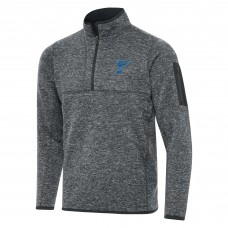 St. Louis Blues Antigua Heather Gray Fortune Quarter-Zip Pullover Jacket