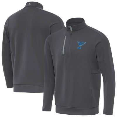 St. Louis Blues Antigua Pewter Generation Quarter-Zip Pullover Top