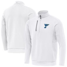 St. Louis Blues Antigua White Generation Quarter-Zip Pullover Top