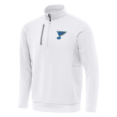 St. Louis Blues Antigua White Generation Quarter-Zip Pullover Top