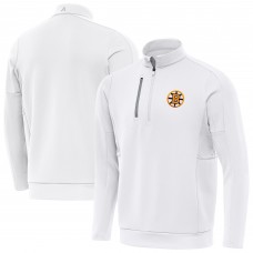 Кофта на короткой молнии Boston Bruins Antigua White Generation