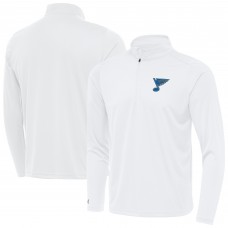 St. Louis Blues Antigua White Tribute Lightweight Quarter-Zip Pullover