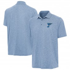St. Louis Blues Antigua Heather Aqua Par 3 Polo