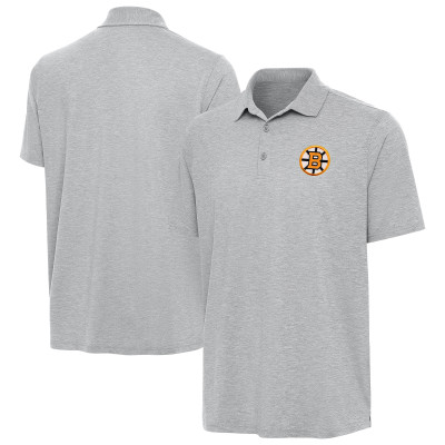 Поло Boston Bruins Antigua Heather Gray Par 3