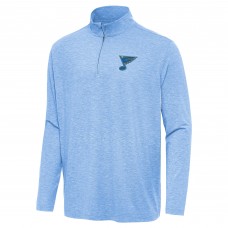 St. Louis Blues Antigua Heather Blue Hunk Lightweight Quarter-Zip Pullover