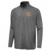 Boston Bruins Antigua Heather Black Hunk Lightweight Quarter-Zip Pullover