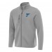 St. Louis Blues Antigua Gray Objection Double-Brushed Full-Zip Jacket