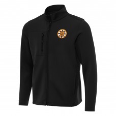 Кофта на молнии Boston Bruins Antigua Black Objection Double-Brushed
