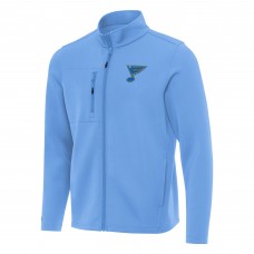 St. Louis Blues Antigua Blue Objection Double-Brushed Full-Zip Jacket