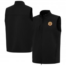 Boston Bruins Antigua Black Demand Full-Zip Vest