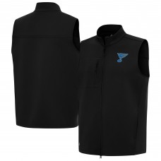 St. Louis Blues Antigua Black Demand Full-Zip Vest