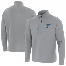 St. Louis Blues Antigua Gray Insider Quarter-Zip Pullover