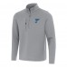 St. Louis Blues Antigua Gray Insider Quarter-Zip Pullover