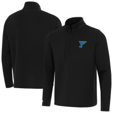 St. Louis Blues Antigua Black Insider Quarter-Zip Pullover