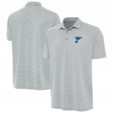 St. Louis Blues Antigua Heather Gray Scheme Polo