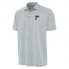 St. Louis Blues Antigua Heather Gray Scheme Polo