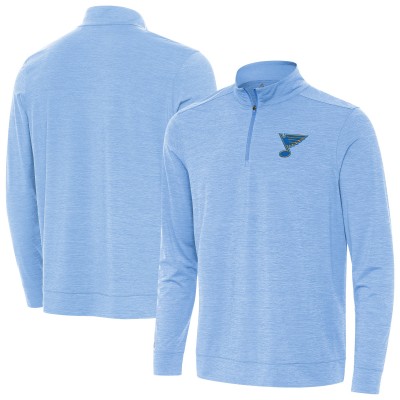 St. Louis Blues Antigua Heather Blue Bright Quarter-Zip Pullover