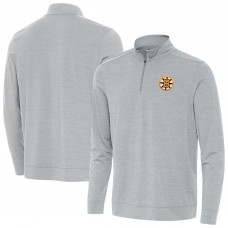 Boston Bruins Antigua Heather Gray Bright Quarter-Zip Pullover