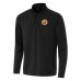 Boston Bruins Antigua Heather Black Bright Quarter-Zip Pullover