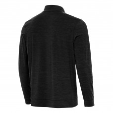 Boston Bruins Antigua Heather Black Bright Quarter-Zip Pullover