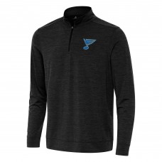 St. Louis Blues Antigua Heather Black Bright Quarter-Zip Pullover