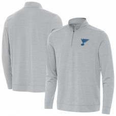 St. Louis Blues Antigua Heather Gray Bright Quarter-Zip Pullover