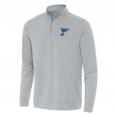 St. Louis Blues Antigua Heather Gray Bright Quarter-Zip Pullover