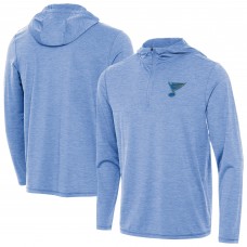 St. Louis Blues Antigua Heather Blue Tidy Quarter-Zip Hoodie