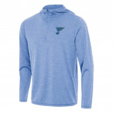 St. Louis Blues Antigua Heather Blue Tidy Quarter-Zip Hoodie
