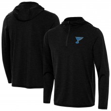 St. Louis Blues Antigua Heather Black Tidy Quarter-Zip Hoodie