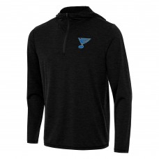 St. Louis Blues Antigua Heather Black Tidy Quarter-Zip Hoodie