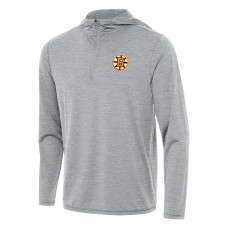 Толстовка на короткой молнии Boston Bruins Antigua Heather Gray Tidy