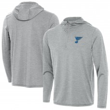 St. Louis Blues Antigua Heather Gray Tidy Quarter-Zip Hoodie
