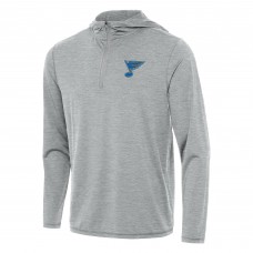 St. Louis Blues Antigua Heather Gray Tidy Quarter-Zip Hoodie