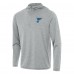St. Louis Blues Antigua Heather Gray Tidy Quarter-Zip Hoodie