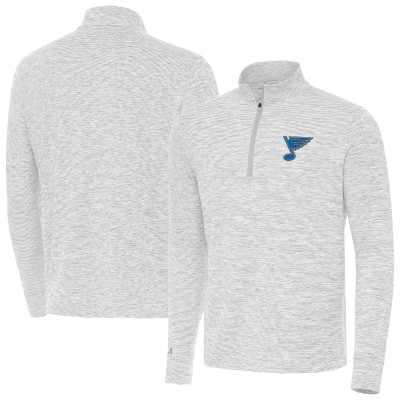 St. Louis Blues Antigua Gray Cause Quarter-Zip Jacket