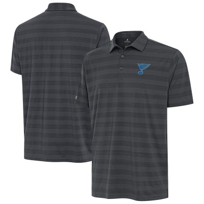 St. Louis Blues Antigua Pewter Tunnel Polo