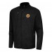 Кофта на молнии Boston Bruins Antigua Heather Black Raglan Hold-Up Tri-Blend