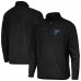 St. Louis Blues Antigua Heather Black Certain Tri-Blend Quarter-Zip Top