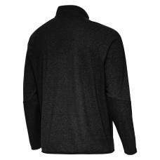 St. Louis Blues Antigua Heather Black Certain Tri-Blend Quarter-Zip Top