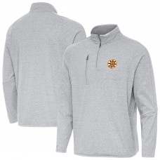 Кофта на короткой молнии Boston Bruins Antigua Heather Gray Certain Tri-Blend