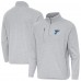 St. Louis Blues Antigua Heather Gray Certain Tri-Blend Quarter-Zip Top