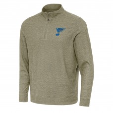 St. Louis Blues Antigua Olive Subtle Quarter-Zip Sweatshirt