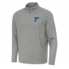 St. Louis Blues Antigua Heather Black Subtle Quarter-Zip Sweatshirt