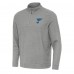 St. Louis Blues Antigua Heather Black Subtle Quarter-Zip Sweatshirt