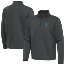 St. Louis Blues Antigua Pewter Twist Quarter-Zip Pullover Jacket